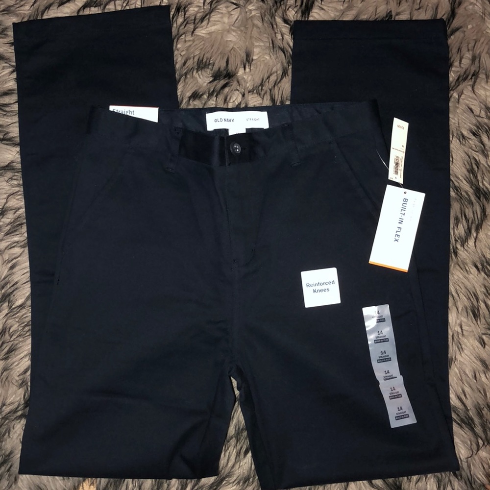 NWT Boys old navy size 14 navy blue uniform pants